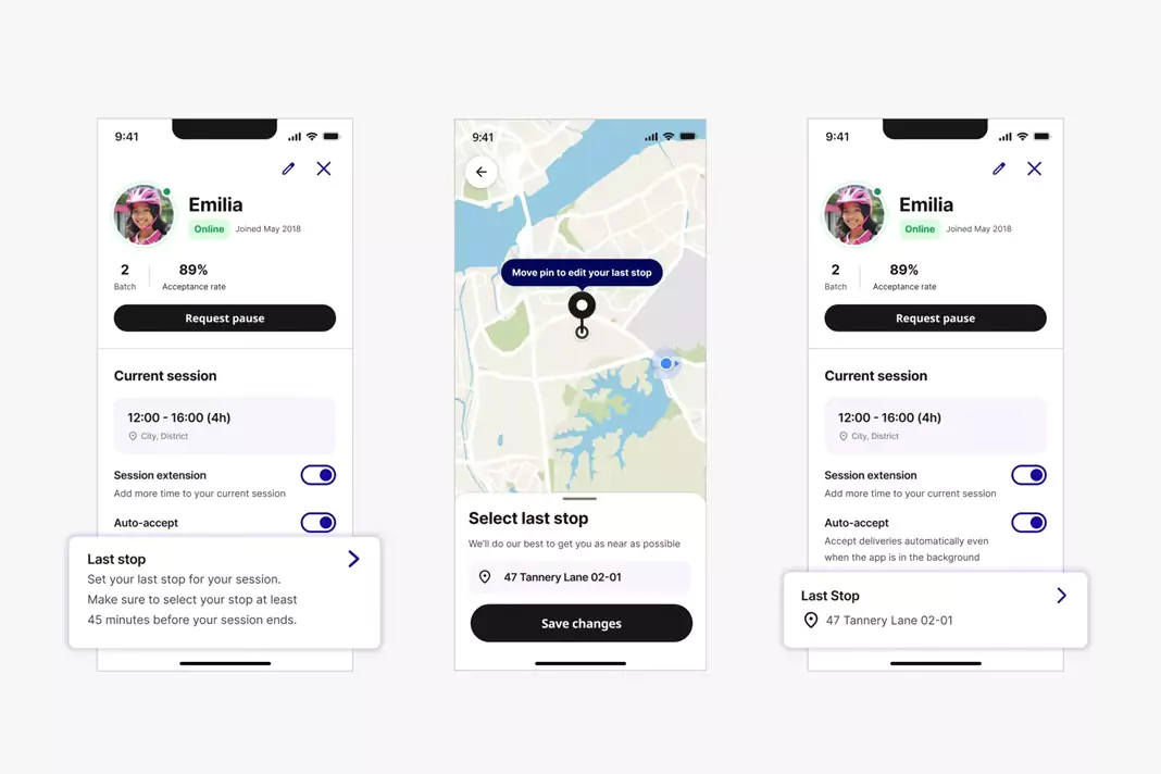 Last Stop feature Delivery Hero